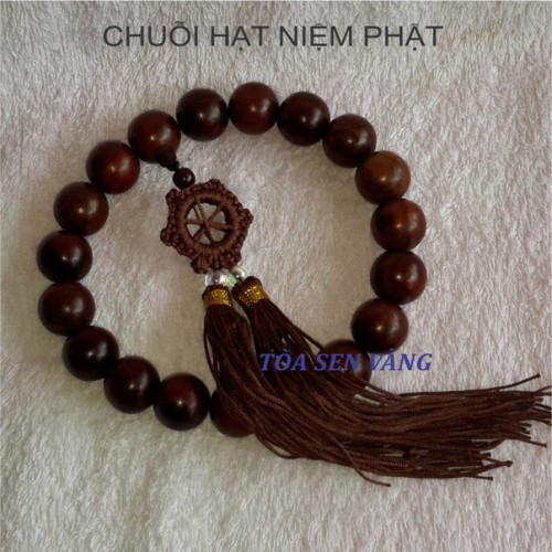 Chuỗi Hạt Niệm Phật - Chuỗi Cầm Tay 18 Hạt Gỗ Trắc Nhiều Cỡ