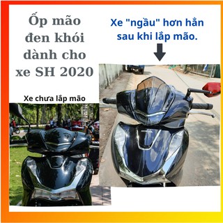 Ốp mão đen khói  SH 125- 150 (2020)