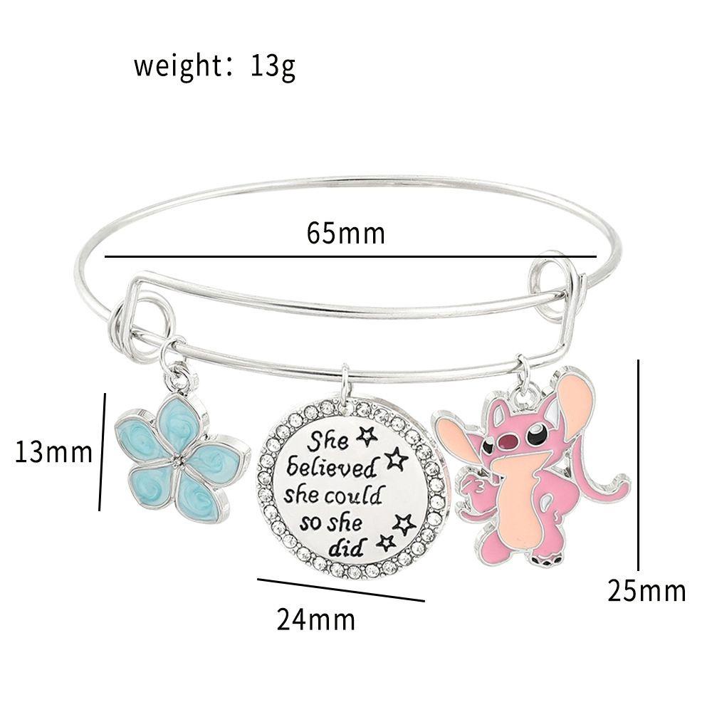 Vòng Tay Anime Xinh Xắn Dành Cho Các Cặp Đôi|Vòng Tay Hoạt Hình Lilo &amp; Stitch Phong Cách Hàn Quốc