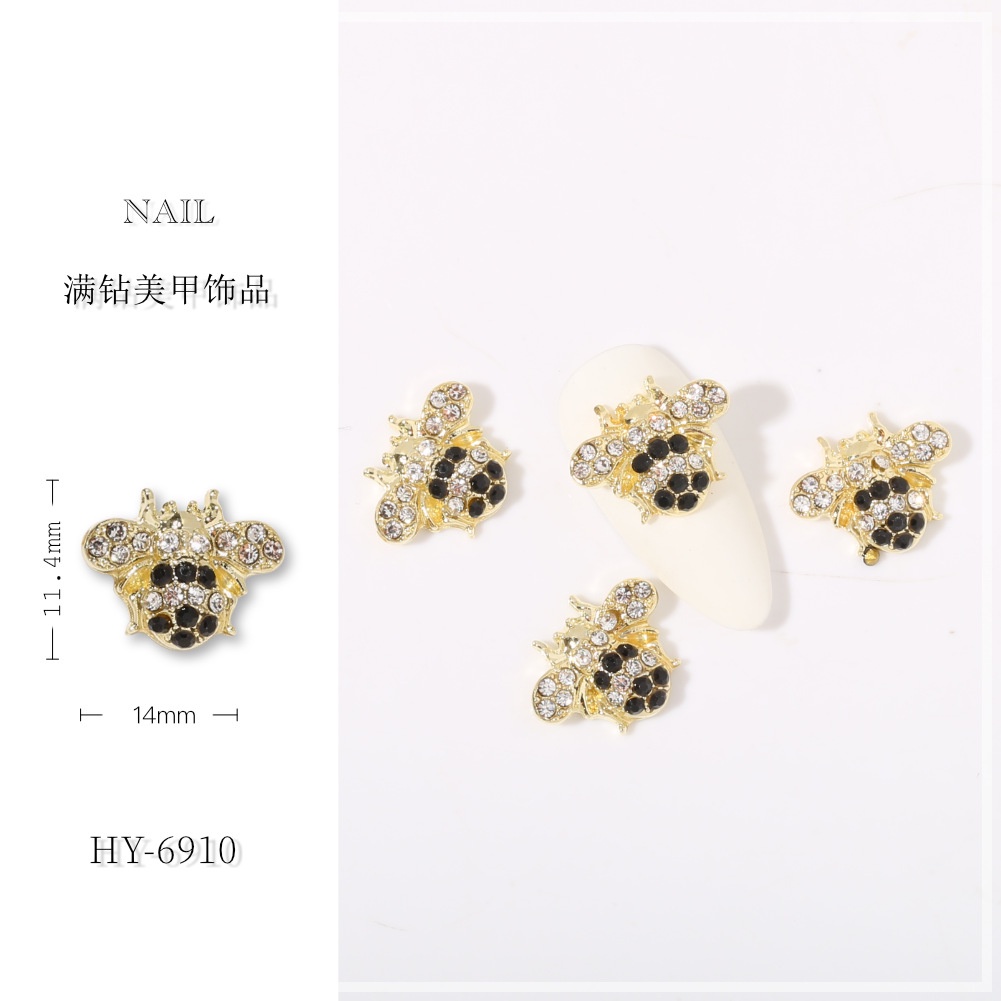 Phụ Kiện Trang Trí Móng Tay Hình Chú Ong Lấp Lánh