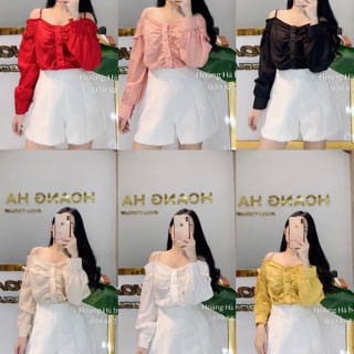 Áo kiểu bệt vai 2 dây