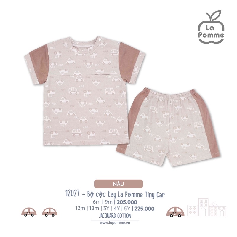 [La pomme] Bộ cộc La Pomme Tiny care cho bé 6m-5y