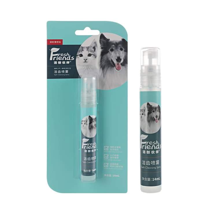 Xịt Thơm Miệng Chó Mèo Fresh Friend 14ml Ngừa Hôi Miệng, Loại bỏ Mảng bám, phòng bệnh viêm nướu