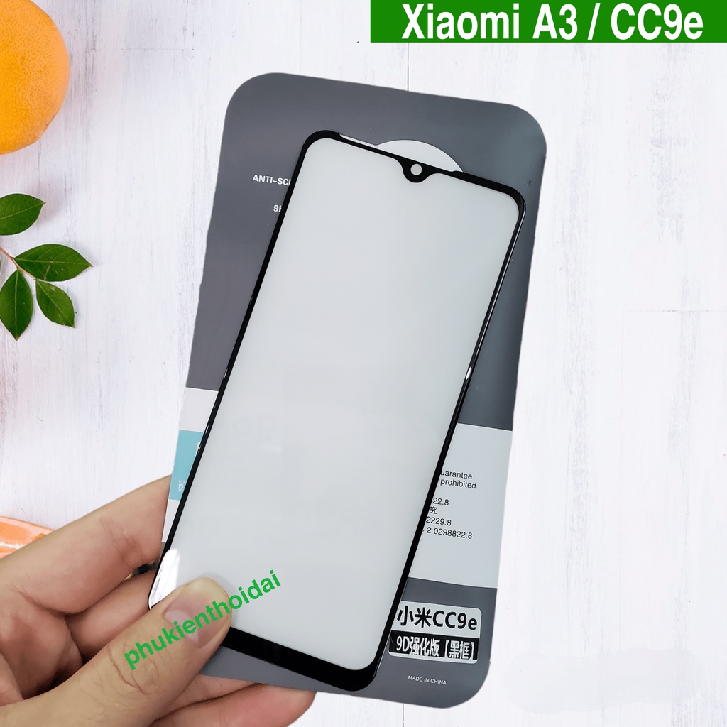 Cường lực Gor Full 9D cho Xiaomi Mi A3 / CC9e dùng chung cao cấp siêu đẹp ( đen )