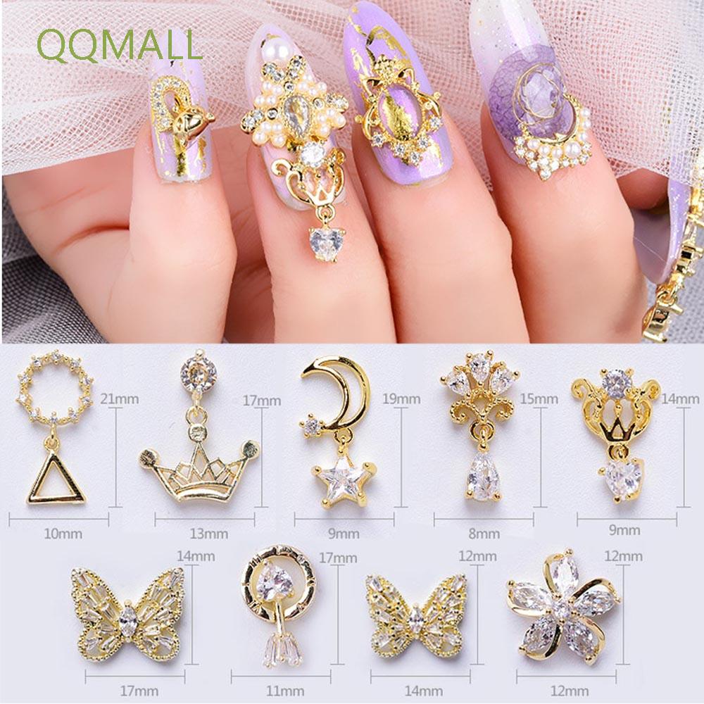 CHARMS Phụ Kiện Trang Trí Móng Tay Hình Bướm 3d