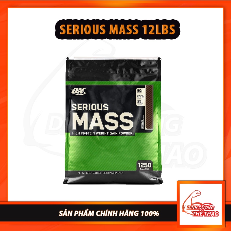 Sữa Tăng Cân Tăng Cơ Serious Mass 12lbs - On Authentic 100%
