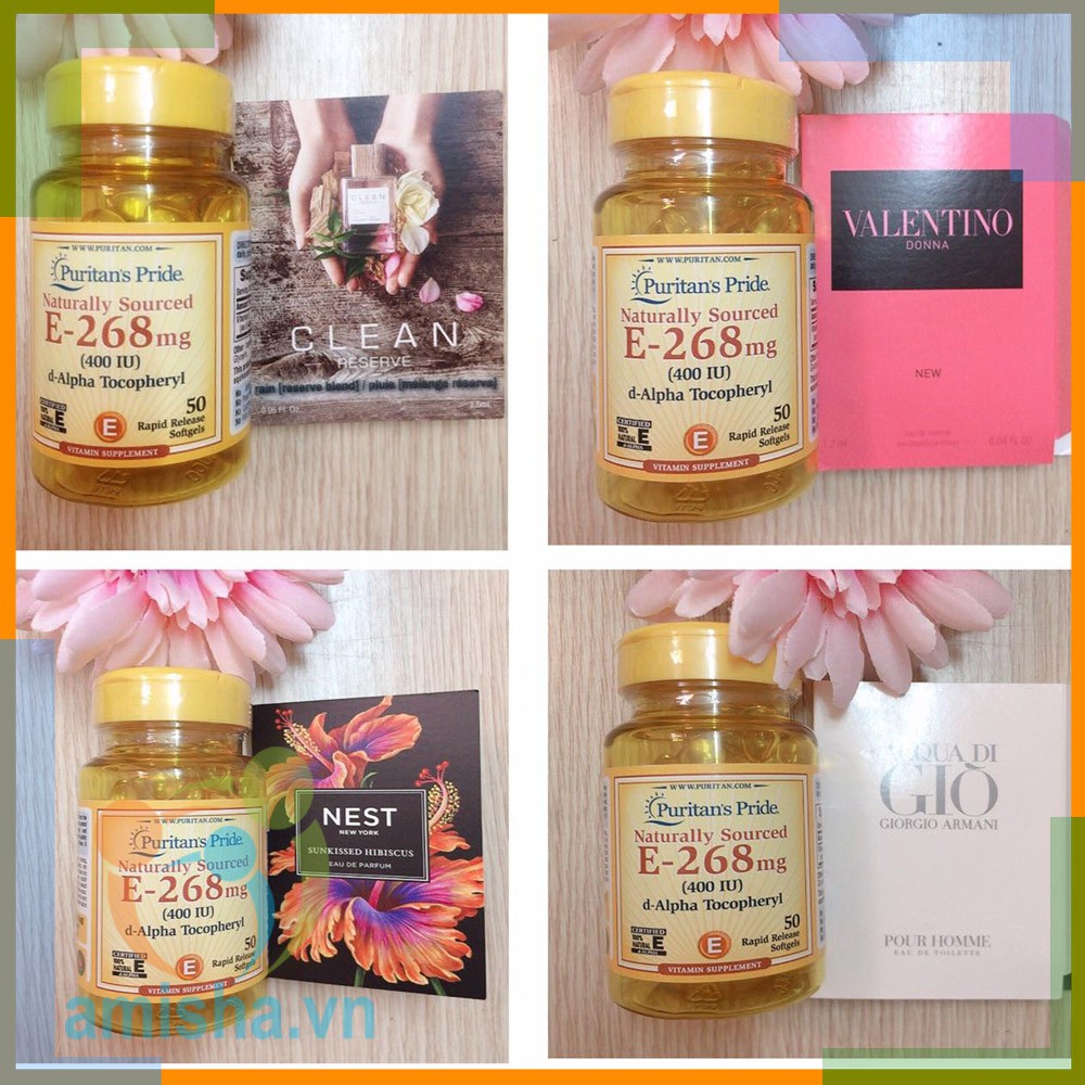 Viên Uống Naturally Sourced Vitamin E-268 mg (400 IU) - 100% Từ Tự Nhiên Hộp 50 Viên Puritan's Pride | BigBuy360 - bigbuy360.vn