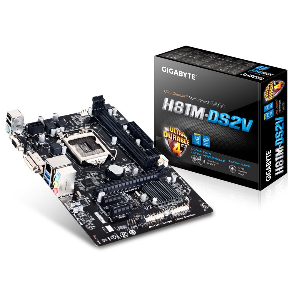 Mainboard Gigabyte H81M-DS2V (Intel H81, Socket 1150, m-ATX, 2 khe Ram DDR3) - Đã Qua Sử Dụng