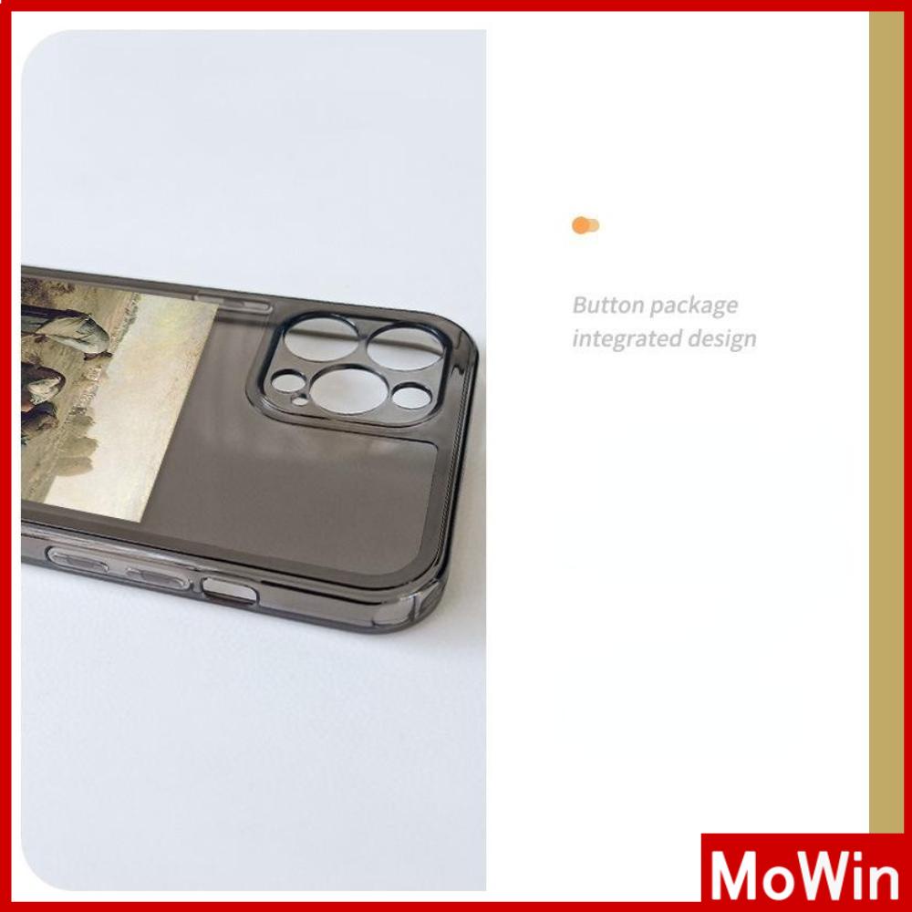 Ốp Điện Thoại Silicon Trong Suốt Viền Vuông Bảo Vệ Camera Chống Sốc Cho iPhone 13 Pro Max 12 Pro Max 11 7 Plus