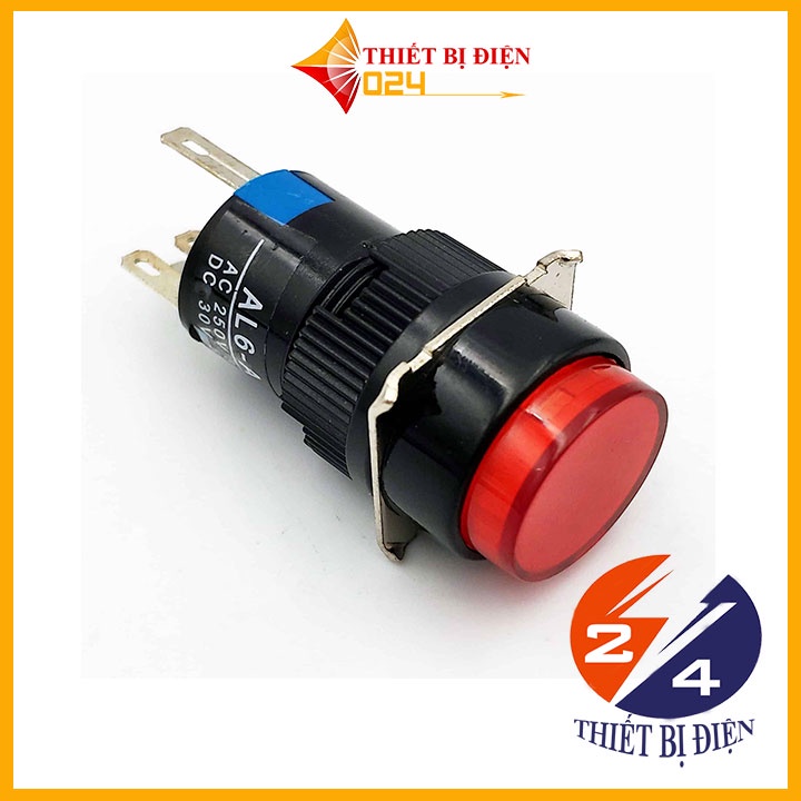 Nút Nhấn Đề 16mm-24VDC AL6- A Nhấn Giữ Có Đèn