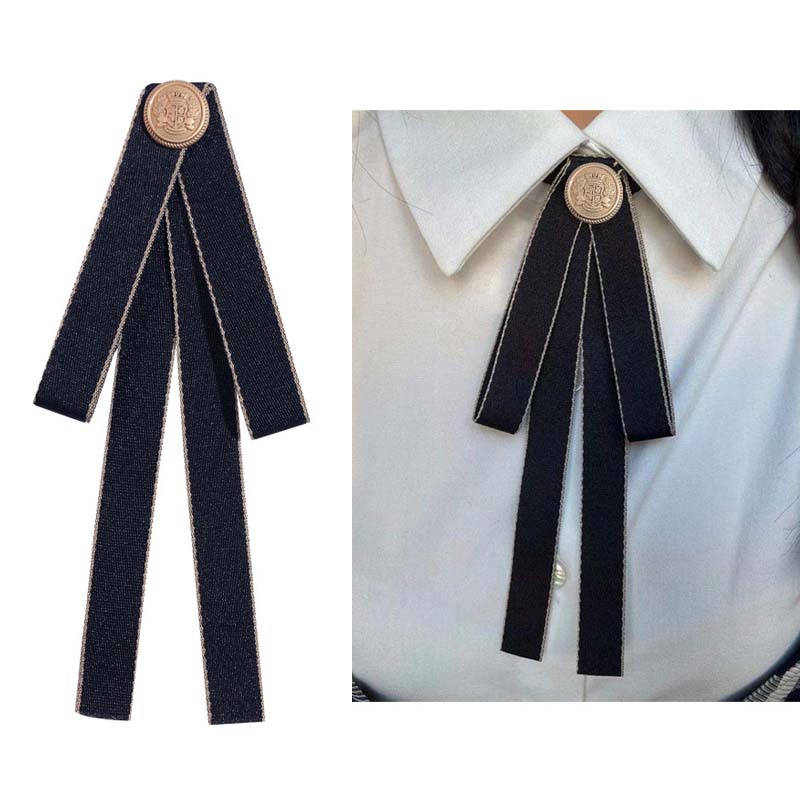 Cài Áo Hình Nơ Màu Đen Đồng Phục Học Sinh