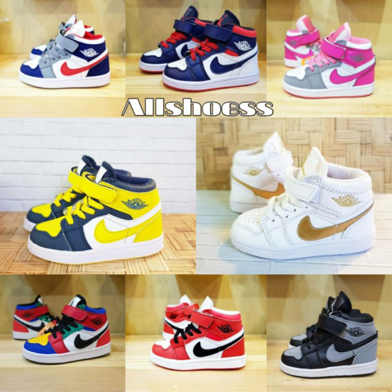 Giày Thể Thao Nike Air Jordan Màu Trắng Đỏ Cho Bé