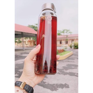 Bình thủy tinh đựng trà siêu dày, chai thủy tinh đựng nước