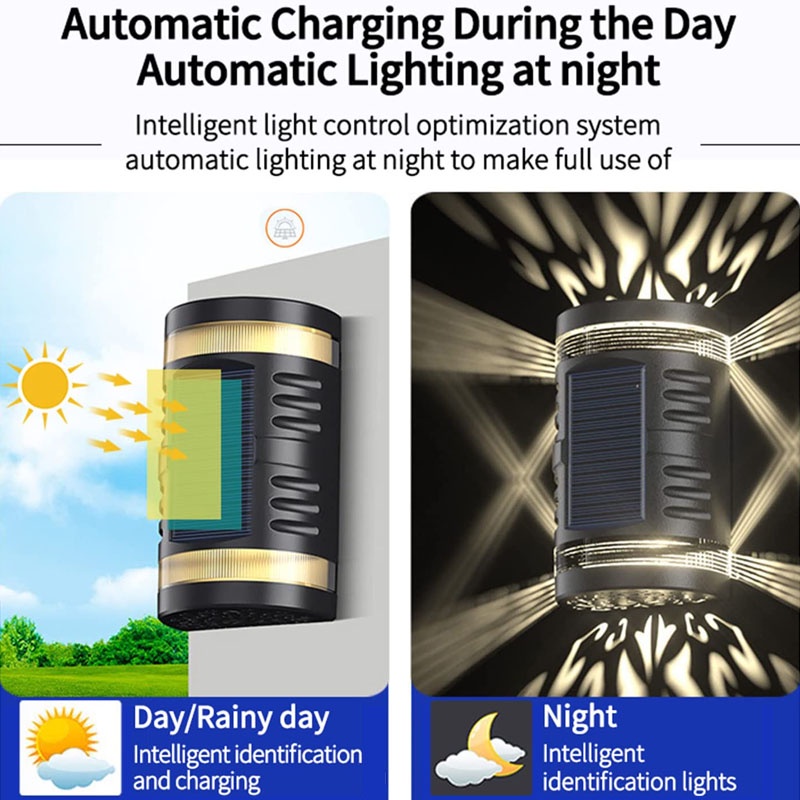 Đèn Led Treo Tường 2 Bóng Thông Minh IP65 Chống Nước Hiện Đại Cho Lối Đi / Cầu Thang / Vườn