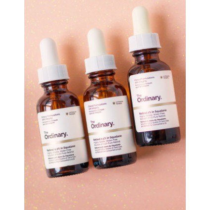 Serum The Ordinary giảm mụn, chống lão hóa Retinol in Squalane 0.2% 0.5% 1% 30ml