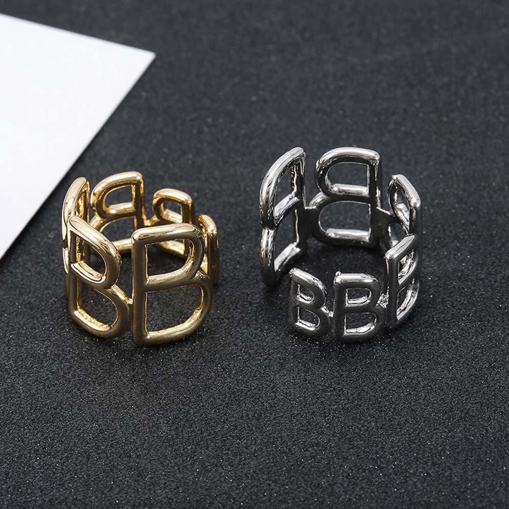 BACK2LIFE Nhẫn Hở Khắc Chữ Thời Trang Mùa Thu Dành Cho Nam