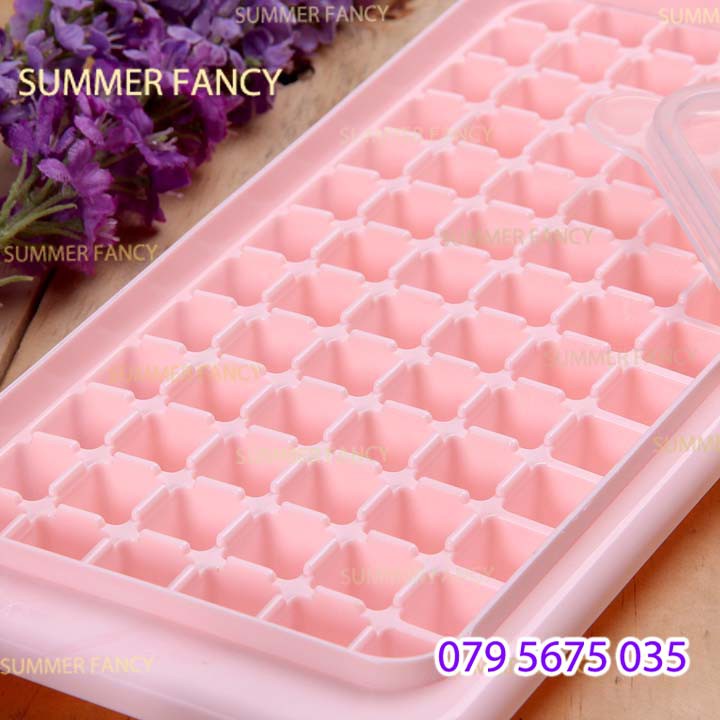 khuôn 78 viên vuông có nắp khay thạch rau câu mini - ice cube tray with lid