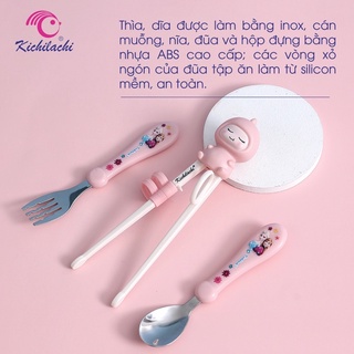Đũa tập ăn cho bé kèm thìa và dĩa