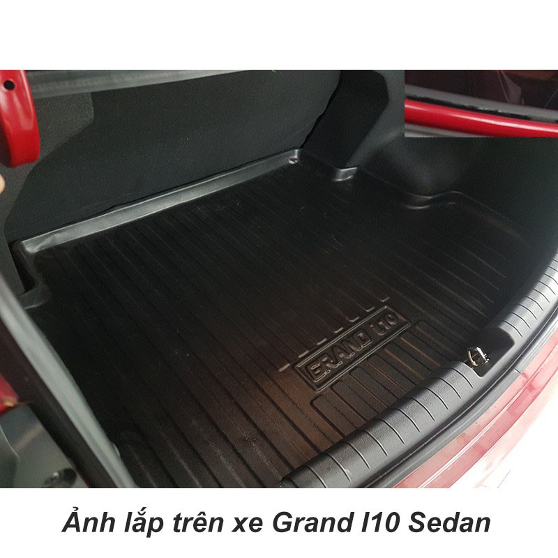 Lót Cốp Nhựa Dẻo Xe Grand I10 2014 đến 2022 Đàn Hồi, Chống Nước Tốt, dễ vệ sinh lau rửa