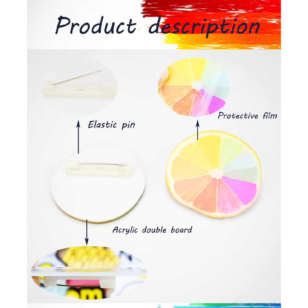 1 Huy Hiệu Cài Áo Hình Hoạt Hình Bằng acrylic Thời Trang