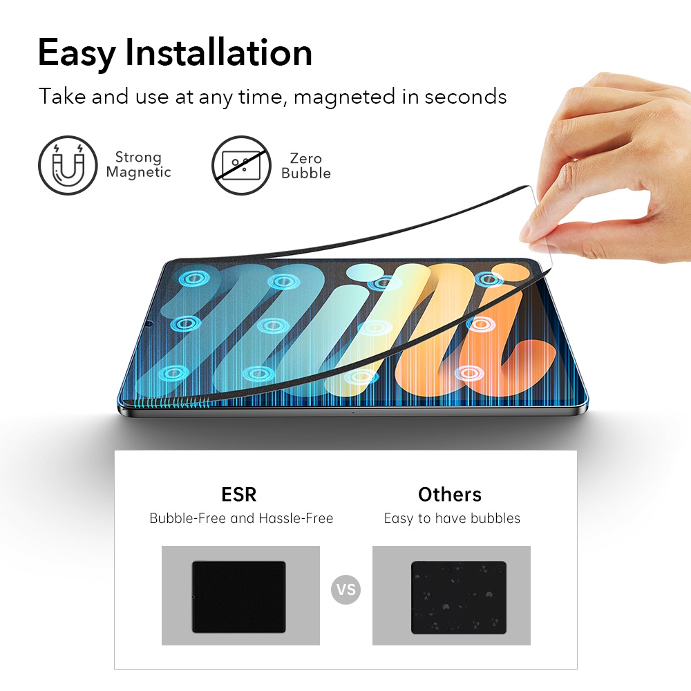 Miếng dán từ tính ESR bảo vệ màn hình cho iPad 9 2021/8/7 (10.2 inch) / Mini 6