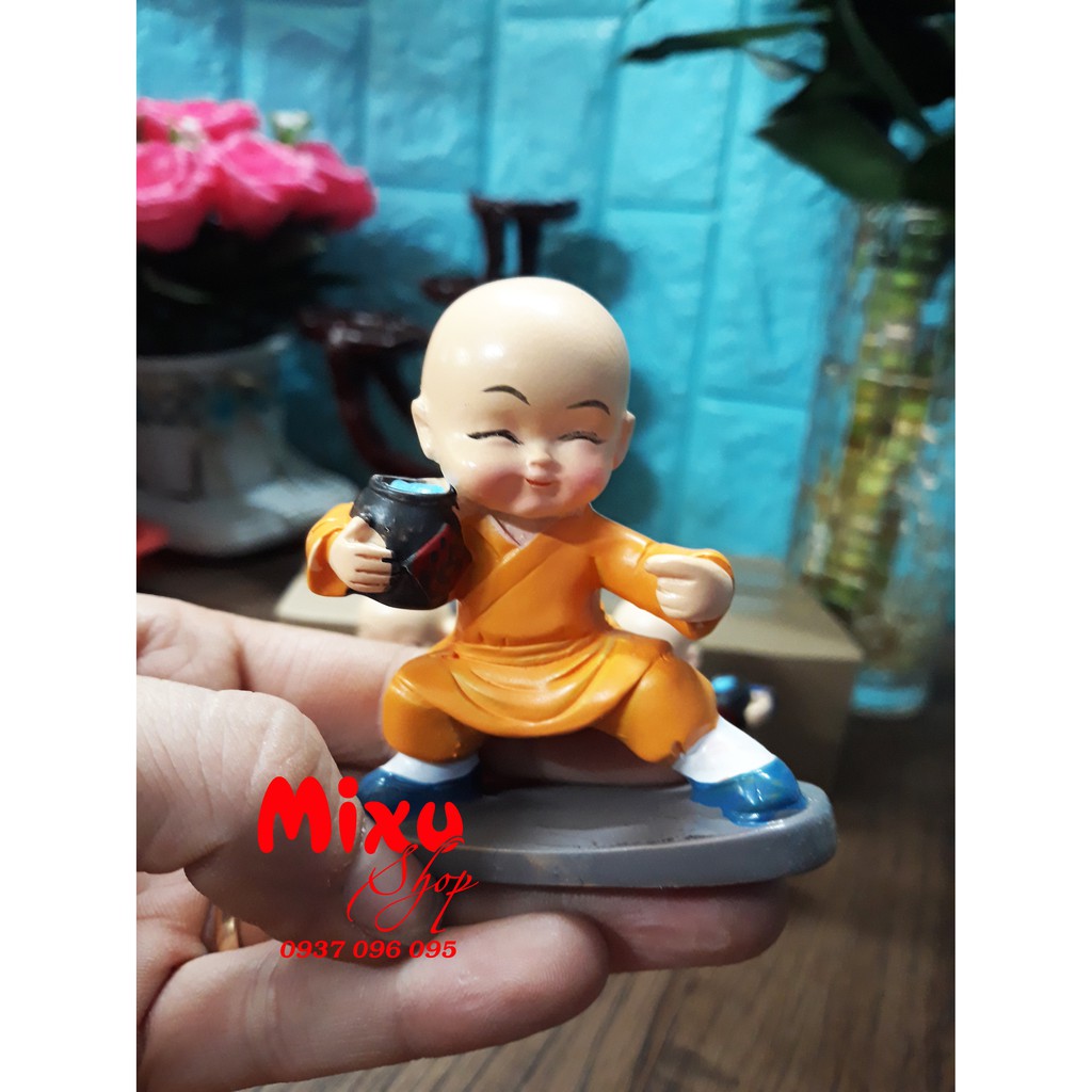 Bộ Tượng 4 Chú Tiểu Múa Túy Quyền