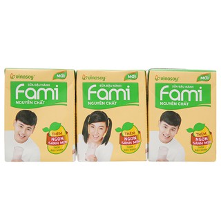 Sữa đậu nành nguyên chất Fami 200ml ( Lốc 6 hộp)