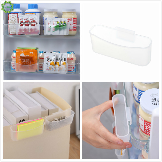 Set 2 Khay Đựng Đồ Trong Suốt Gắn Tủ Lạnh Tiện Dụng