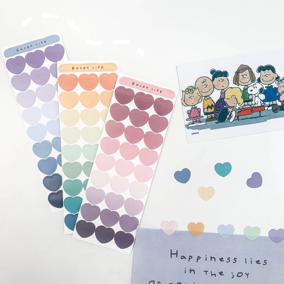 Miếng dán hình trái tim nhiều màu dễ thương dùng để trang trí | BigBuy360 - bigbuy360.vn