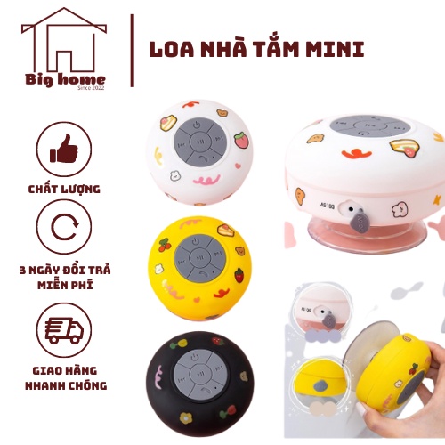 Loa nhà tắm bluetooth không dây, loa bluetooth trong nhà tắm treo tường, nhỏ gọn, chống nước, âm thanh tốt, tặng sticker