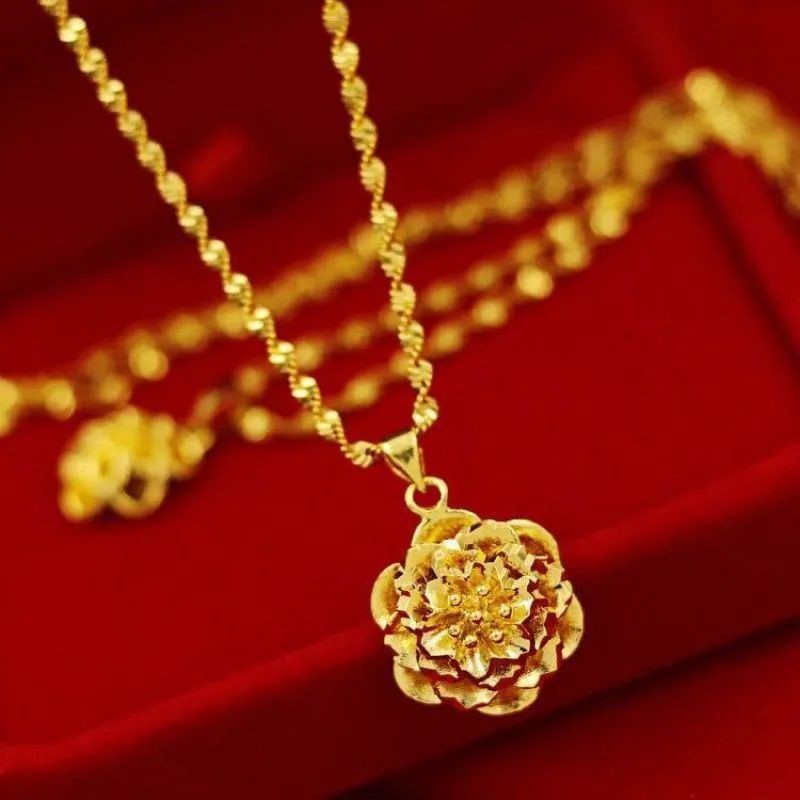 Dây chuyền vàng phong cách Hồng Kông dễ phối làm quà tặng cho mẹ