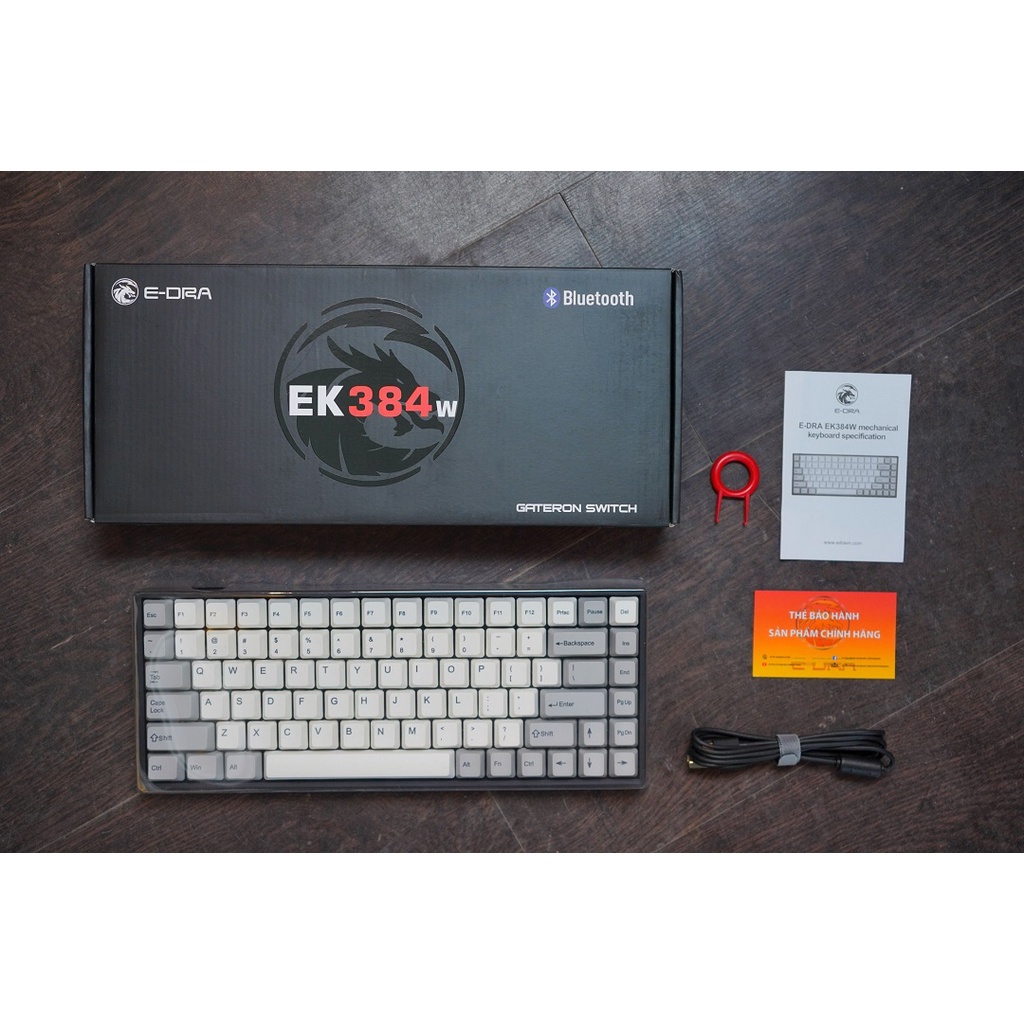 Bàn Phím Cơ EDra EK384w Bluetooth BH 2 Năm Chính Hãng
