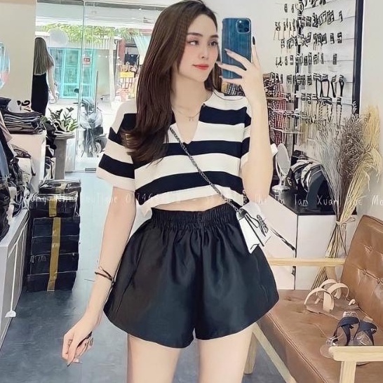 Quần tacta phồng cạp chun có túi hai bên nhiều màu xinh vanmiushop