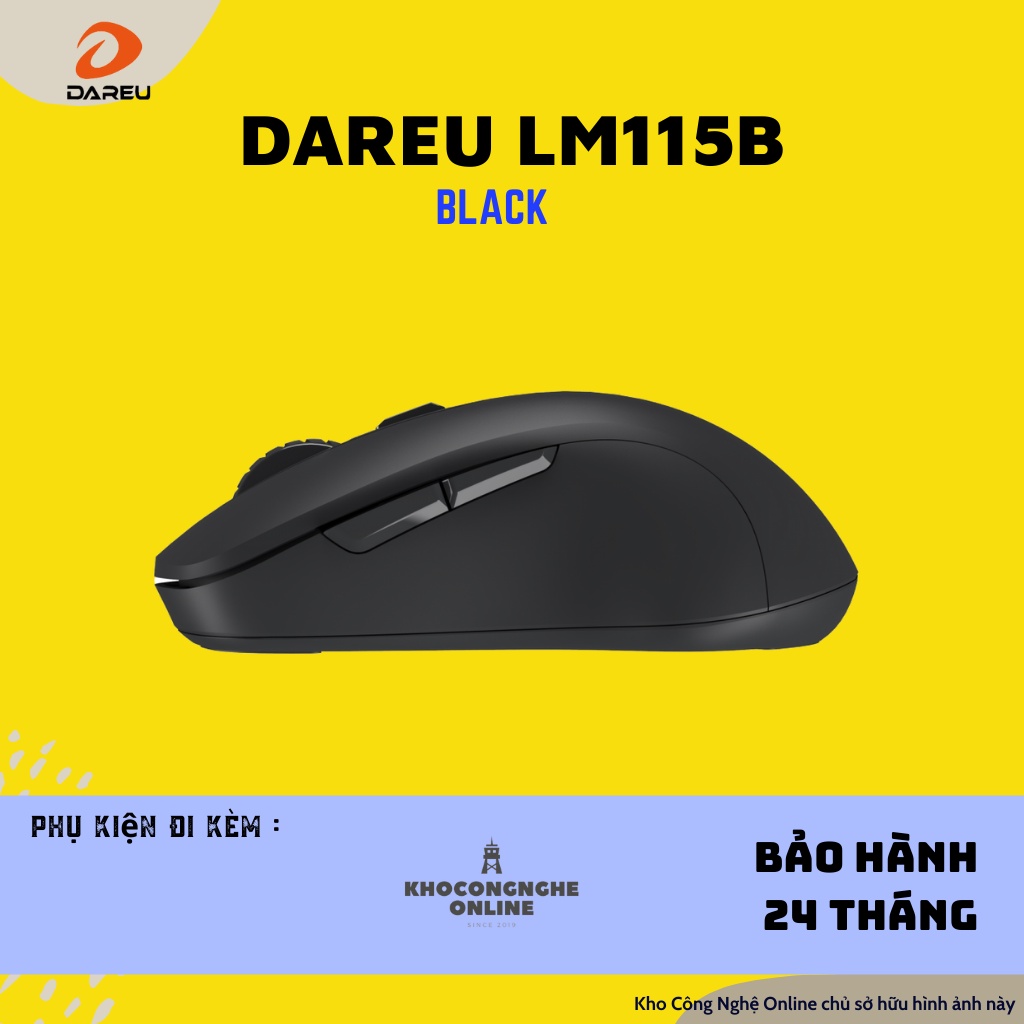 Chuột không dây DAREU LM115B (Dual Mode: Bluetooth + 2.4G – Silent SW)