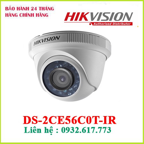 Camera HD-TVI Dome hồng ngoại 1.0 Megapixel HIKVISION DS-2CE56C0T-IR