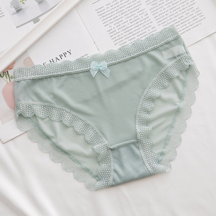 Quần lót nữ ren HuNa Quần lót sexxy gợi cảm lụa mỏng mát mẻ viền ren NH03 NaHu