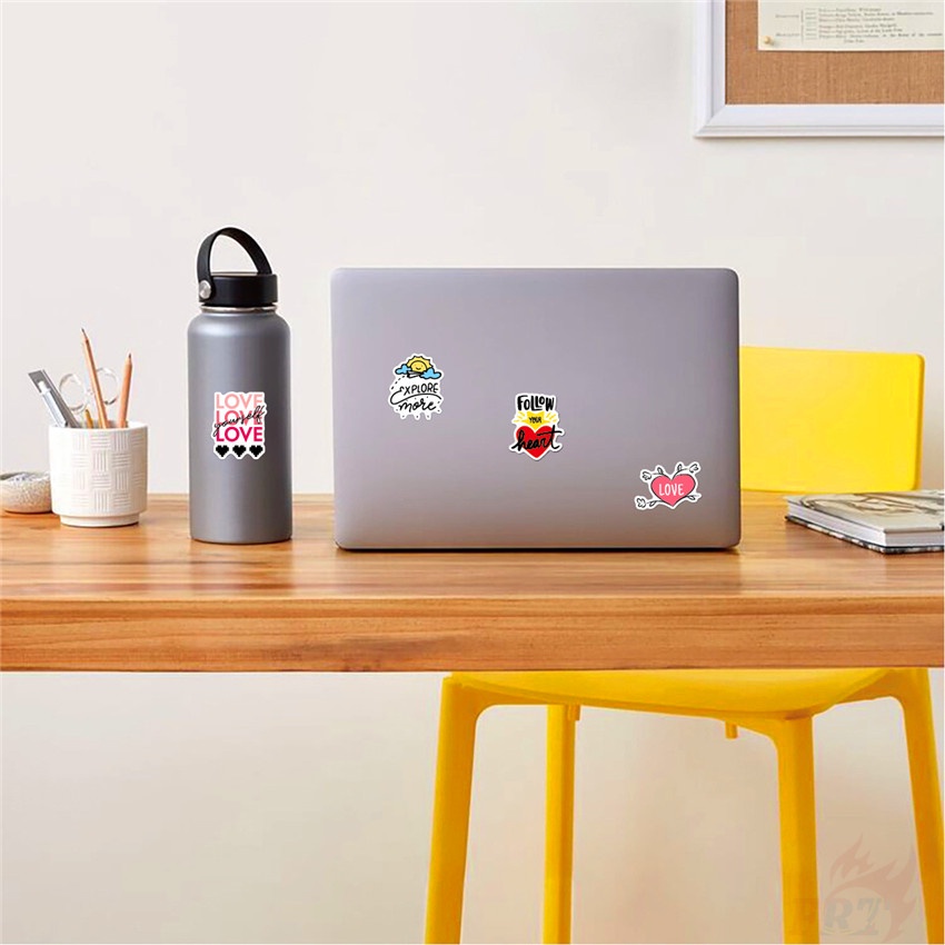 ❉ Set 04 Sticker Chữ Tiếng Anh Cổ Điển Chất Lượng ❉ Bộ 50 Sticker Chống Thấm Nước Họa Tiết Doodle Hợp Thời Trang