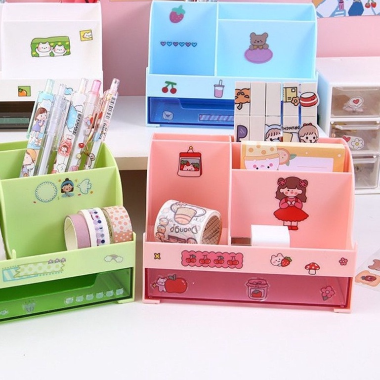 [ RẺ VÔ ĐỊCH ] Kệ đựng mỹ phẩm, hộp đồ trang điểm mini tiện dụng đa năng. Có Ngăn Kéo Tiện Ích - #kemypham