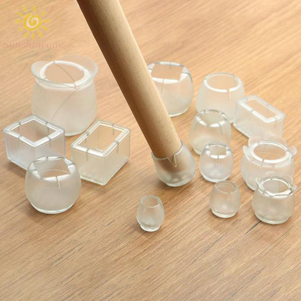 Set 16 Miếng Silicone Bọc Chân Ghế Bảo Vệ Sàn Nhà