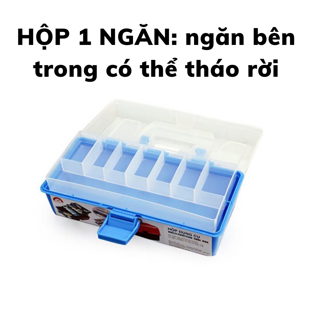 Hộp đựng dụng cụ đa năng 1 và 2 tầng TASHING, thùng nhựa chứa mỹ phẩm dụng cụ y tế đồ làm móng đồ trang điểm