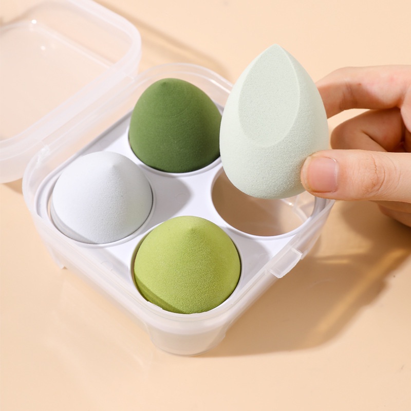 BEAUTY BLENDER Set 4 / 8 Mút Trang Điểm Mềm Kèm Hộp Đựng Tiện Lợi