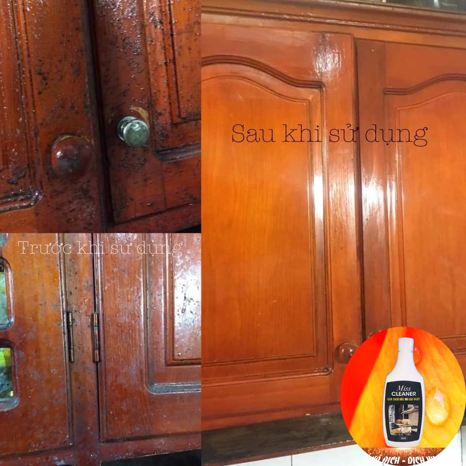 MISS CLEANER SIÊU TẨY DẦU MỠ LÂU NGÀY Ở HÚT MÙI NHÀ BẾP, BẾP TỪ, BẾP ĐIỆN BỊ MỠ CHÁY ĐEN