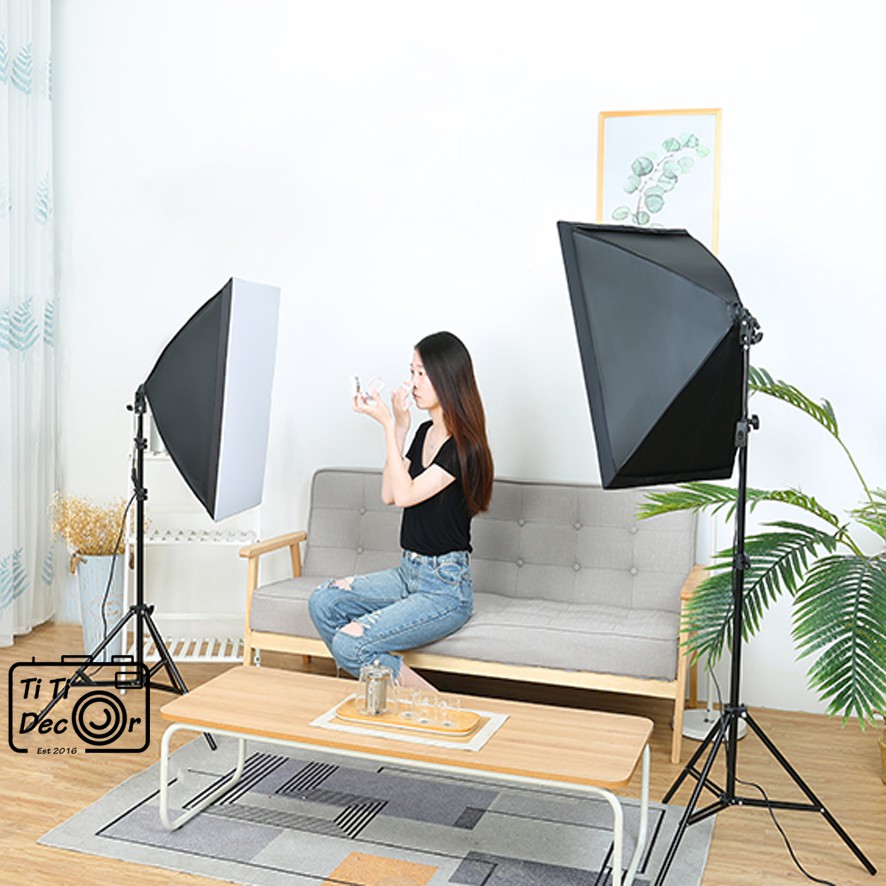 Đèn Softbox 4 đui chụp ảnh Lookbook, Studio, Livestream