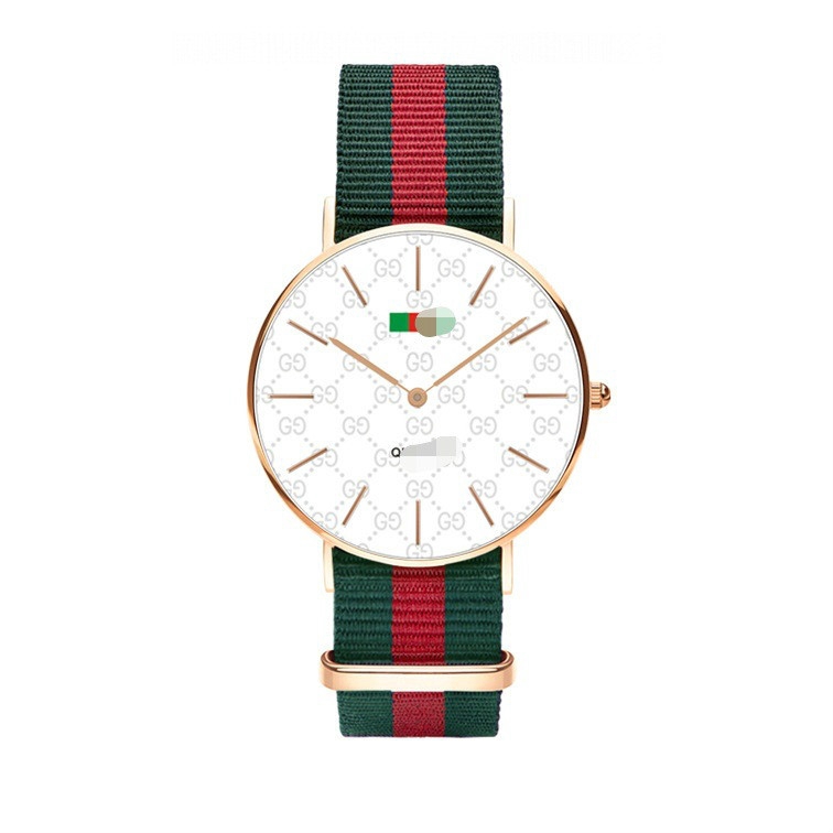Đồng Hồ Gucci Dây Bện Nylon Thời Trang Cho Cặp Đôi