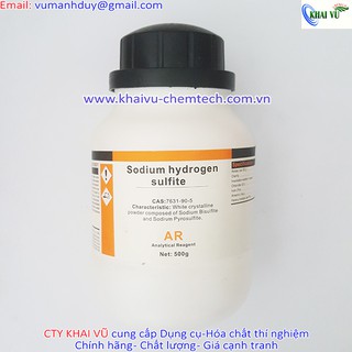 Hóa chất NaHSO3 chai 500g natri bisunfit sodium hydrogen sulfite TINH KHIẾT thí nghiệm