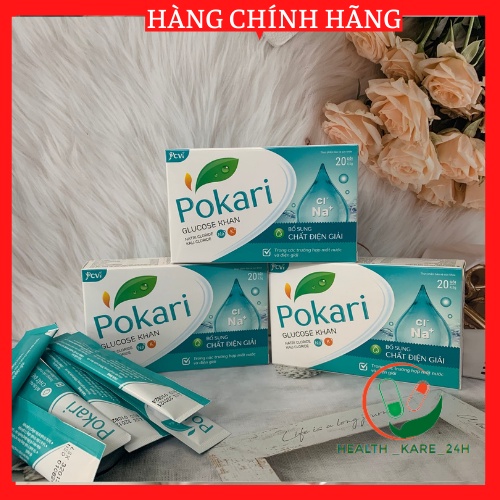 Oresol bù điện giải cho trẻ em người lớn bi mất nước khi bị tiêu chảy sốt ra nhiều mồ hôi Pokari vị 