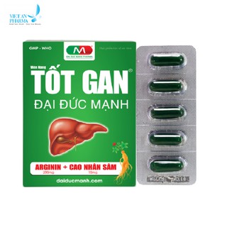 Bảo Vệ Gan, Tốt Gan Đại Đức Mạnh, Bảo Vệ, Tăng Cường Chức Năng Gan, Thanh Nhiệt, Giải Độc Gan, Hộp 60 Viên, vietanpharma