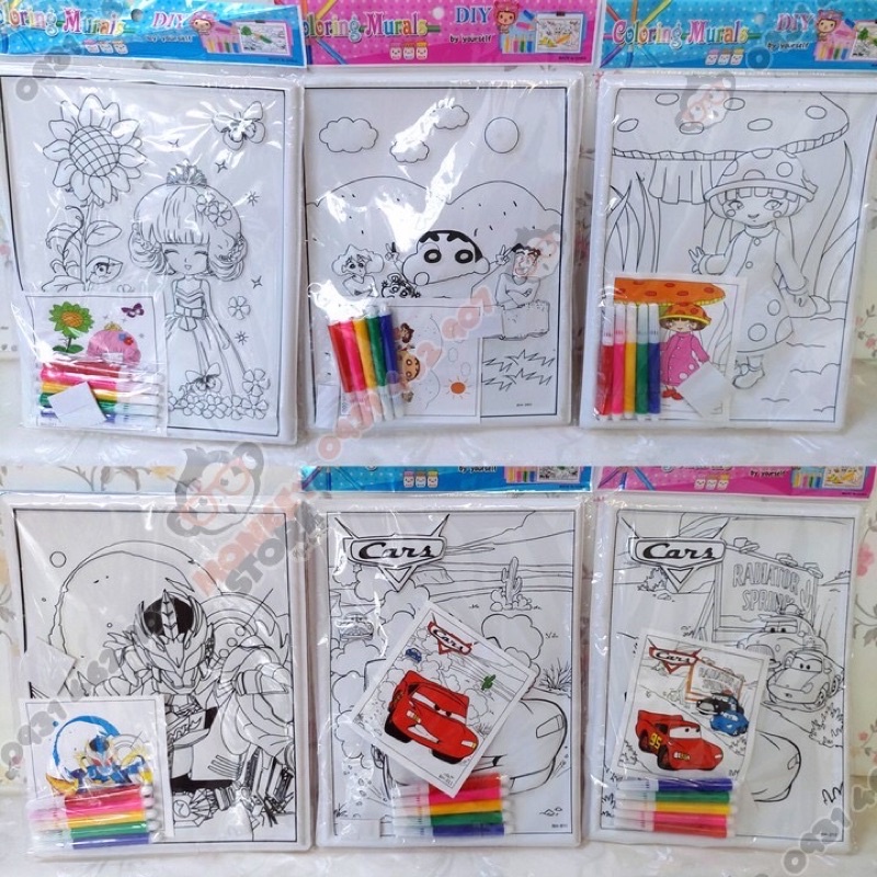 Tranh tô màu 3d tranh nổi nhựa 3đ