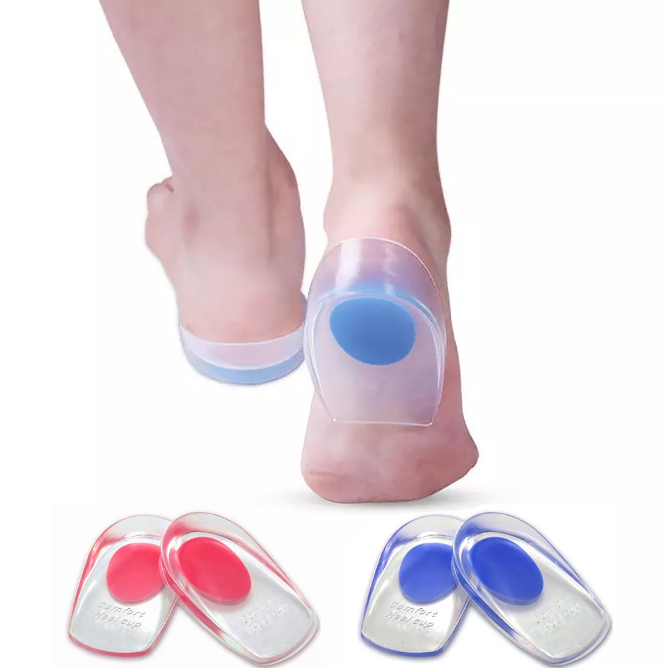 Cặp Đế Lót Giày Bằng Silicone Trong Suốt Chống Sốc Chống Trượt Hấp Thụ Sốc