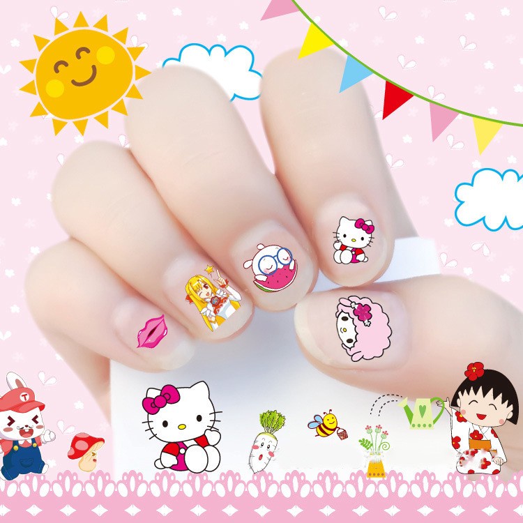 Phim hoạt hình của trẻ em 3D drip keo dán tai Stickers Nail Art Stickers không có cô gái cần lỗ tai-sinh nhật-giải thưởng-Quà tặng